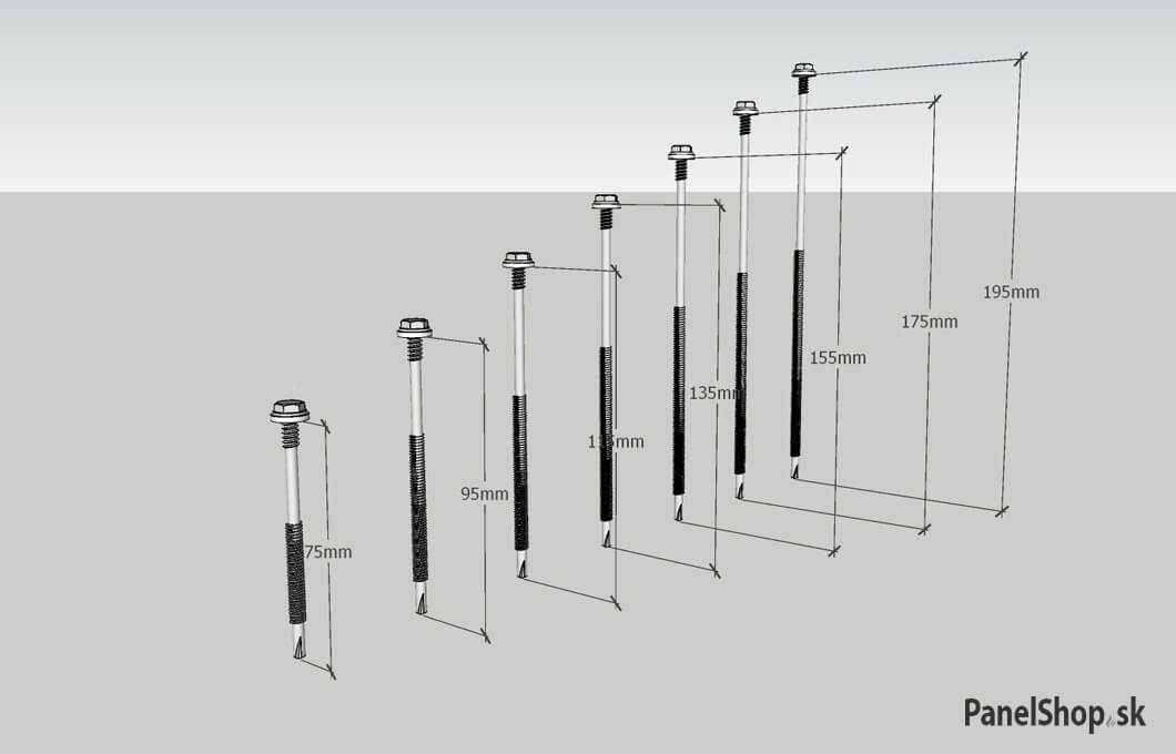 Self-tapping screws for sandwich panels in steel construction (stainless steel) Product code: PS2